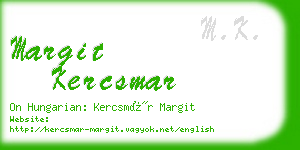 margit kercsmar business card